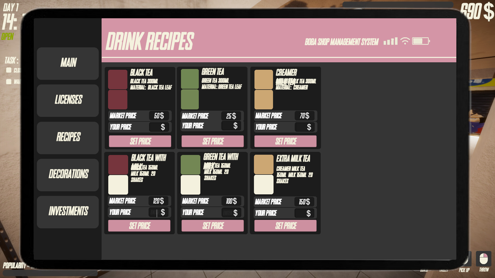图片[6]-奶茶店模拟器 Build.21023393（Boba Tea Shop Simulator）免安装中文版-87软件库｜绿色软件+破解游戏下载站