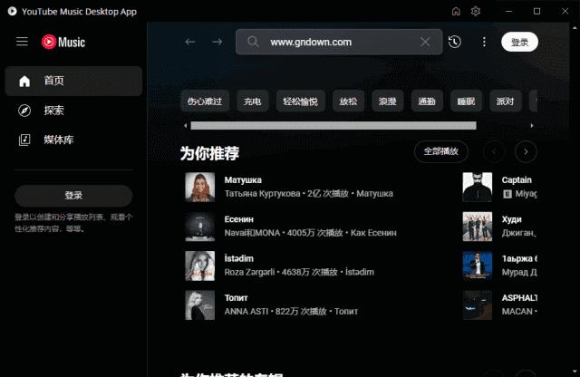 YouTube Music Desktop(YouTube音乐播放器) v2.0.8 多语便携版