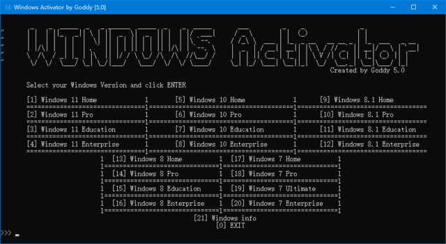 Windows Activator by Goddy(Win11/Win10激活工具) v5.3