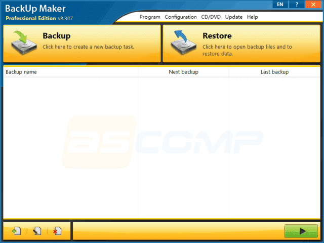 ASCOMP BackUp Maker(强大备份软件) Pro v8.312 便携版