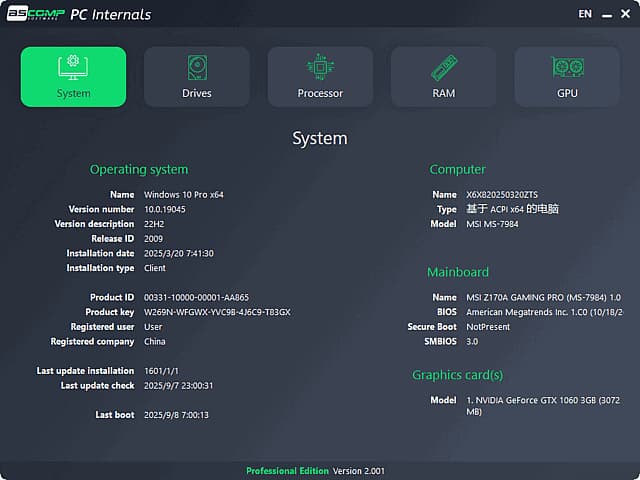 ASCOMP PC Internals(硬件监控程序) Pro v2.002 便携版-87软件库|绿色软件+破解游戏下载站
