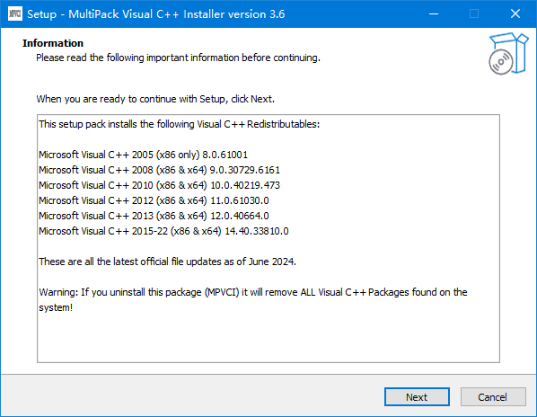 MultiPack Visual C++ Installer(VC++ 运行库集合包) v3.9-87软件库|绿色软件+破解游戏下载站