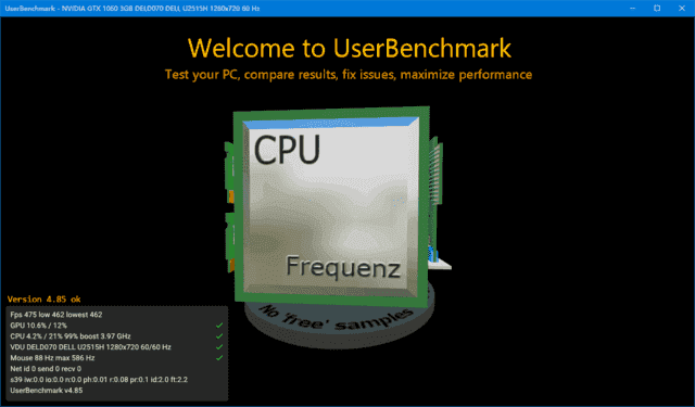 UserBenchmark(系统测试跑分软件) v5.2.8.0 便携版-87软件库|绿色软件+破解游戏下载站